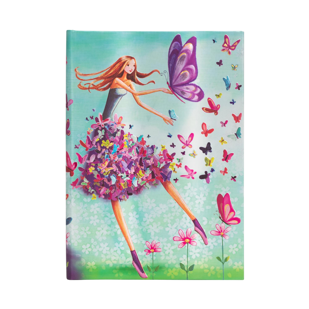 Paperblanks Summer Butterflies Midi Hardback Journal – Lined, 144 Pages – front cover