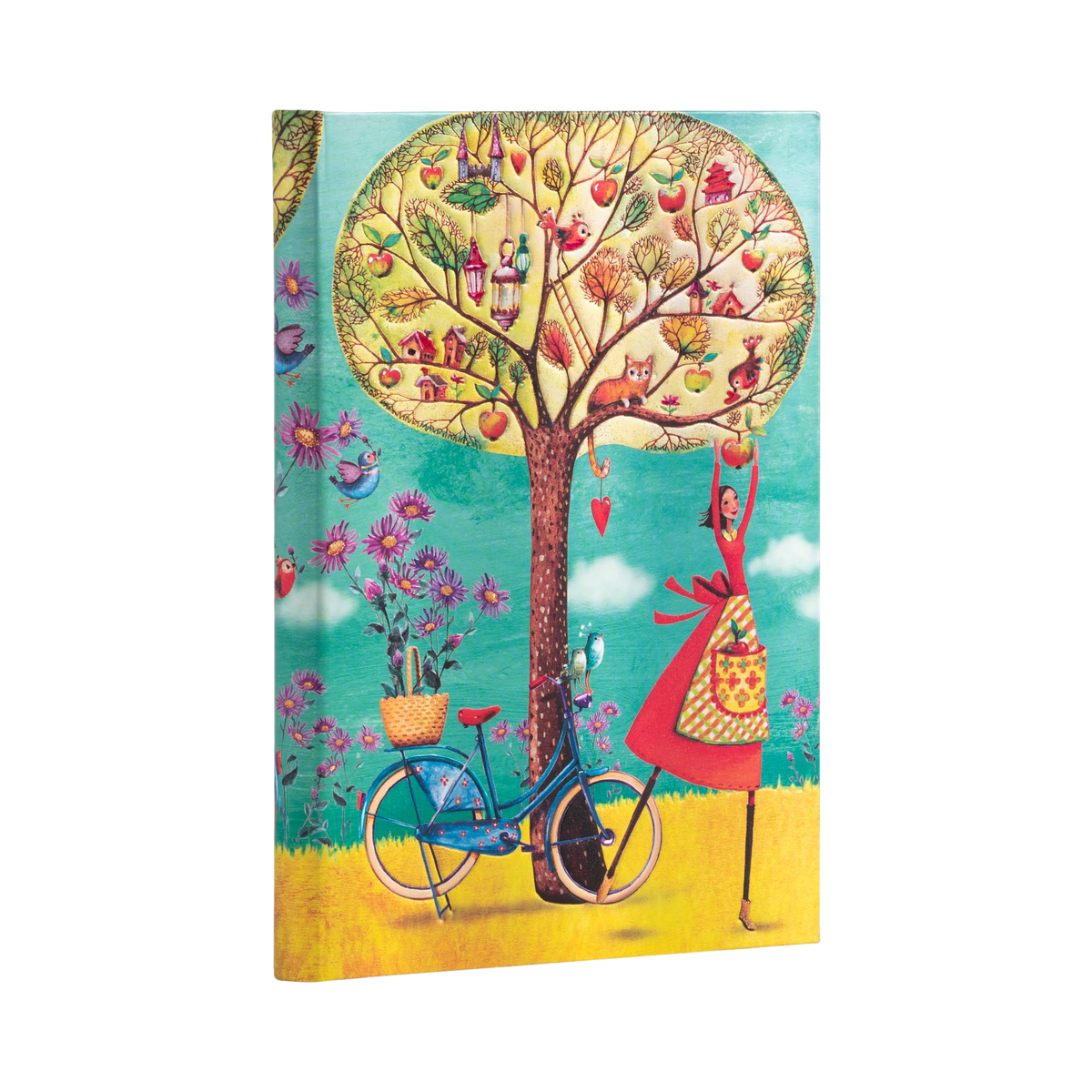 Paperblanks Autumn Apples Midi Hardback Journal – Lined, 144 Pages – angled view
