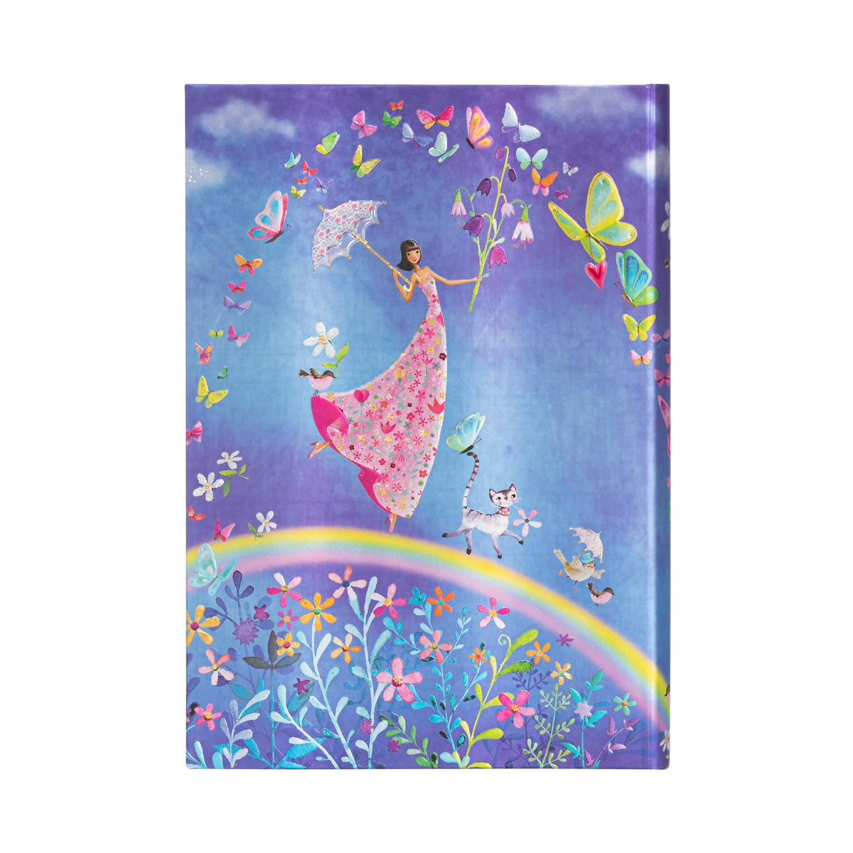 Paperblanks Spring Rainbow Midi Hardback Journal – Lined, 144 Pages – back cover
