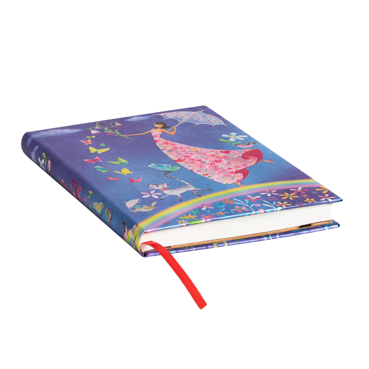 Paperblanks Spring Rainbow Midi Hardback Journal – Lined, 144 Pages – page edge