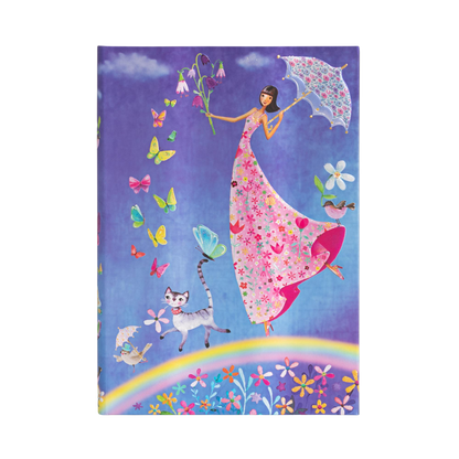 Paperblanks Spring Rainbow Midi Hardback Journal – Lined, 144 Pages – front cover