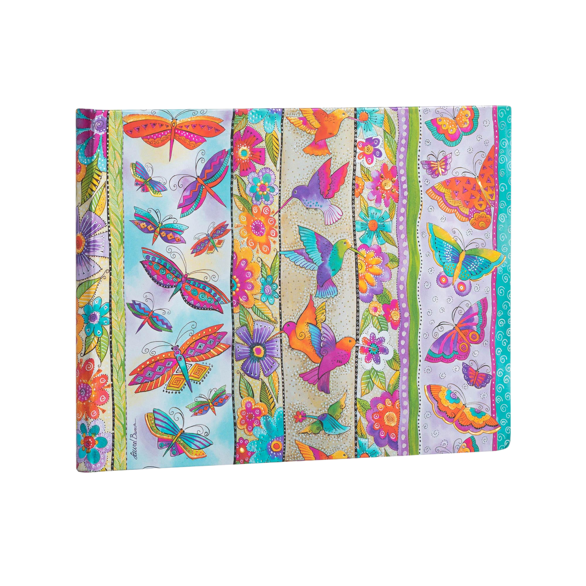 Paperblanks Hummingbirds & Flutterbyes Hardback Guest Book – Plain, 144 Pages – angled view
