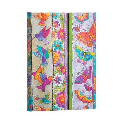 Paperblanks Hummingbirds & Flutterbyes Midi Hardback Journal – Lined, 144 Pages – angled view