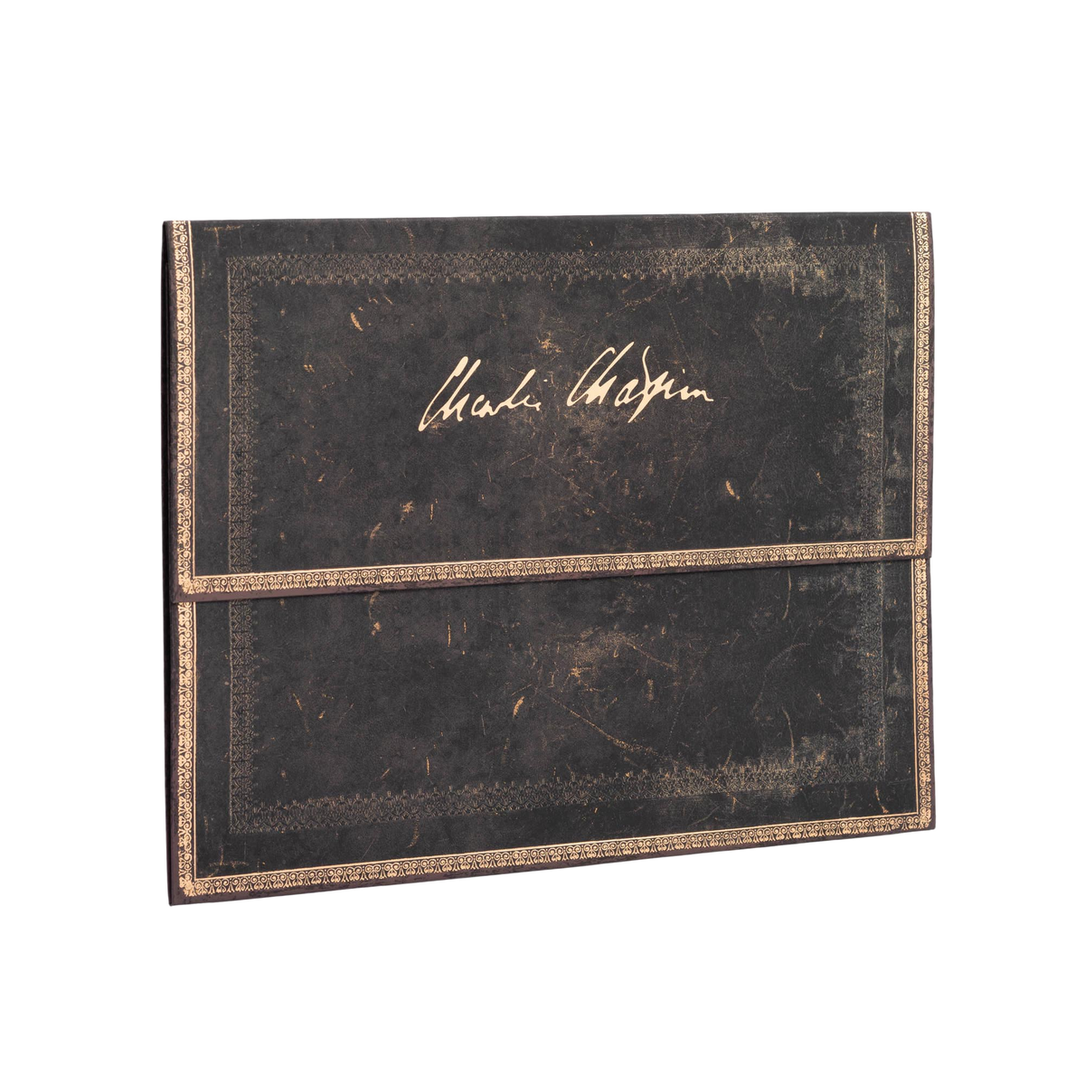 Paperblanks Celebrating Charlie Chaplin Document Folder – angled view