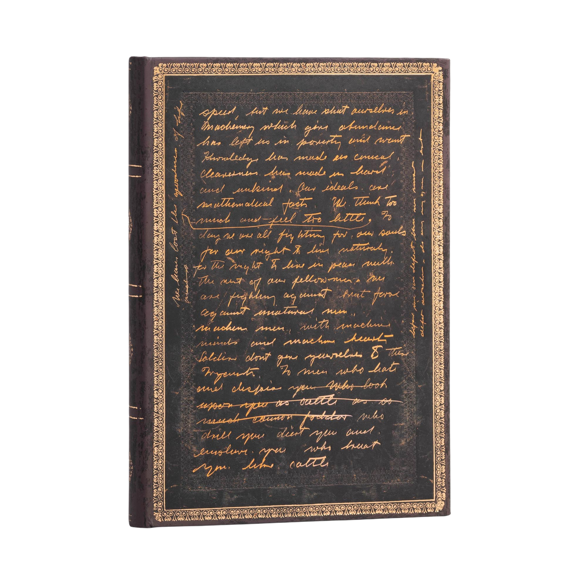 Paperblanks Celebrating Charlie Chaplin Midi Hardback Journal – Lined, 144 Pages – angled view