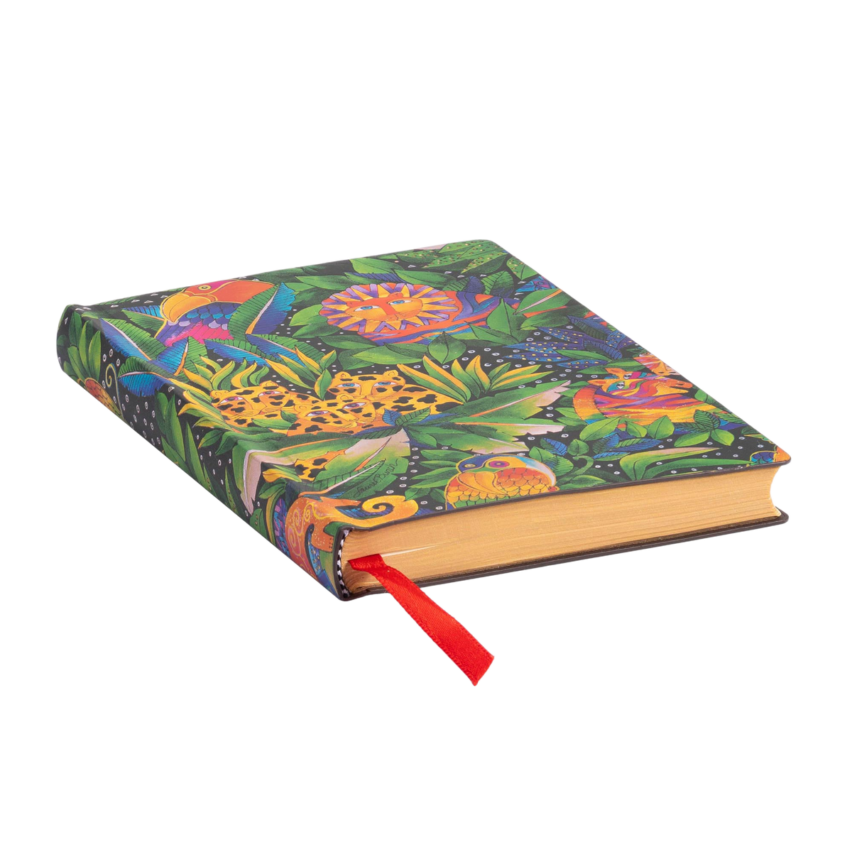 Paperblanks Jungle Song Mini Softback Flexi Journal – Lined, 208 Pages – page edge