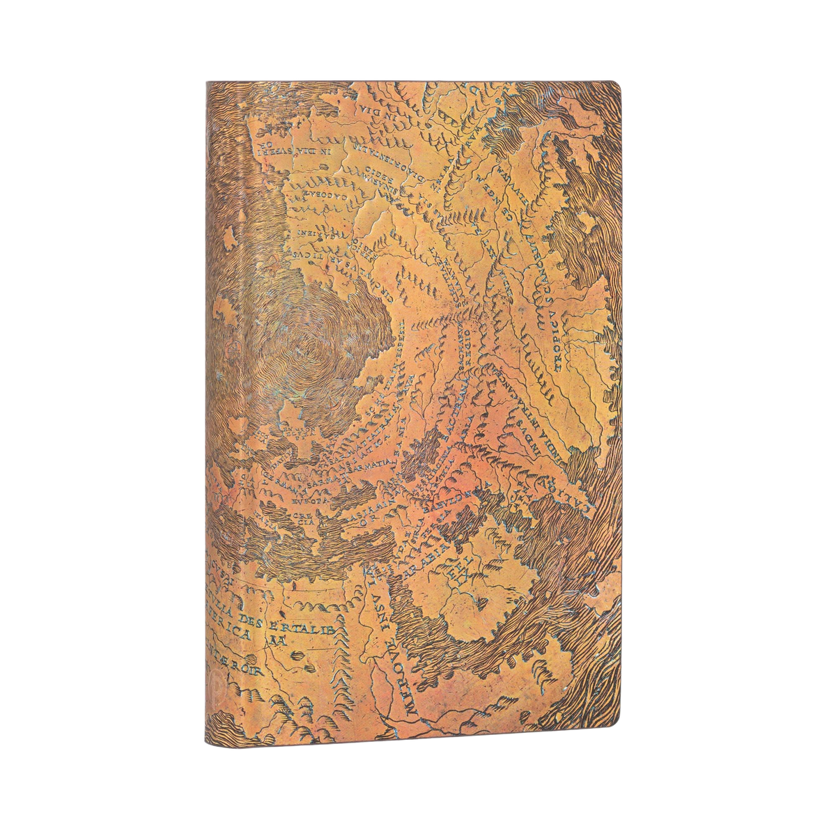 Paperblanks Hunt-Lenox Globe Mini Softback Flexi Journal – Lined, 208 Pages – angled view