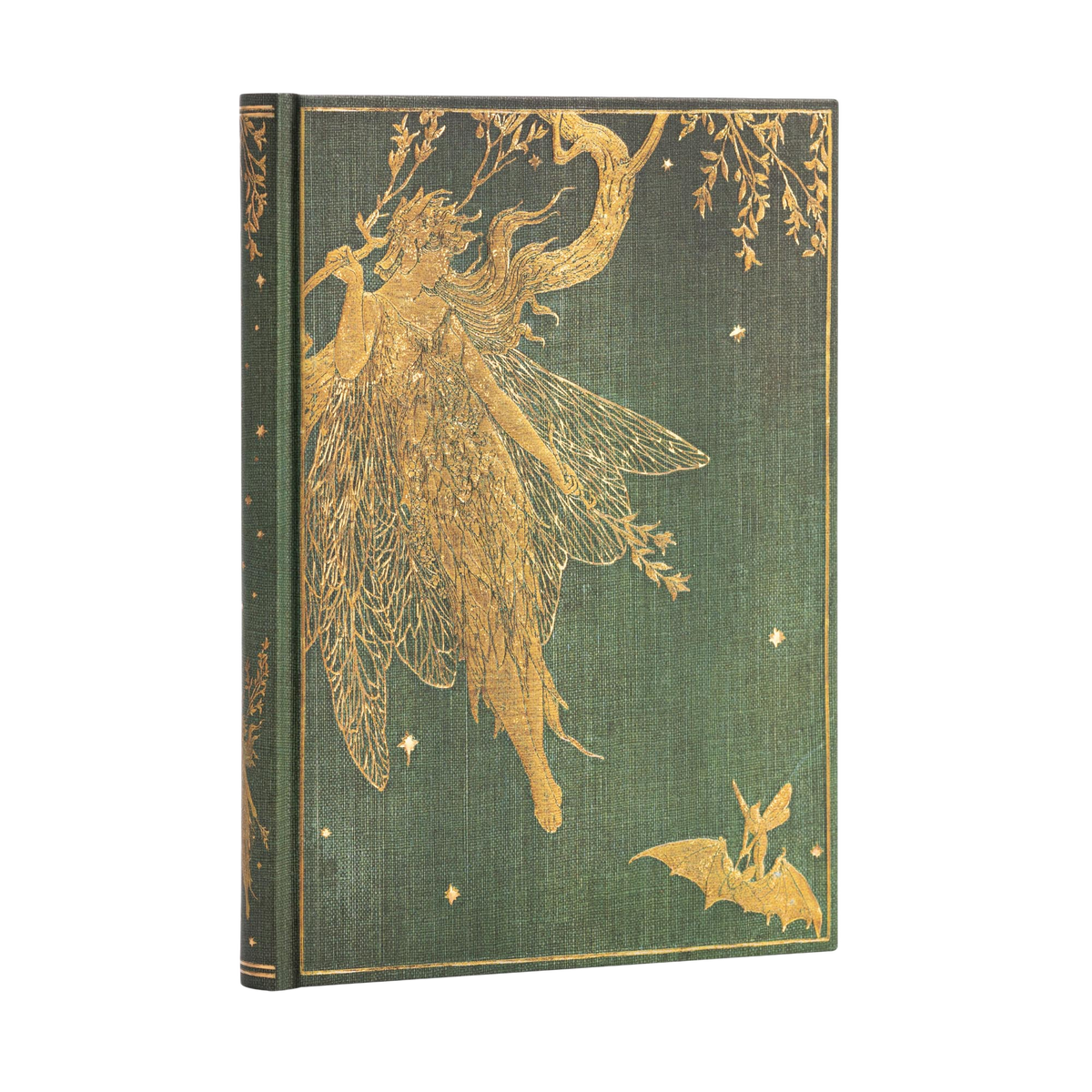 Paperblanks Olive Fairy Midi Hardback Address Book – 144 Pages – angled view