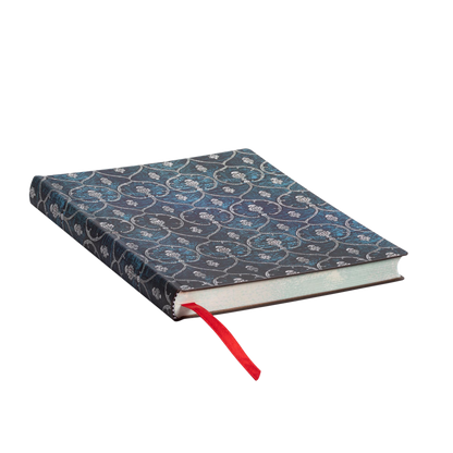 Paperblanks Blue Velvet Midi Softback Flexi Journal – Lined, 176 Pages – page edge