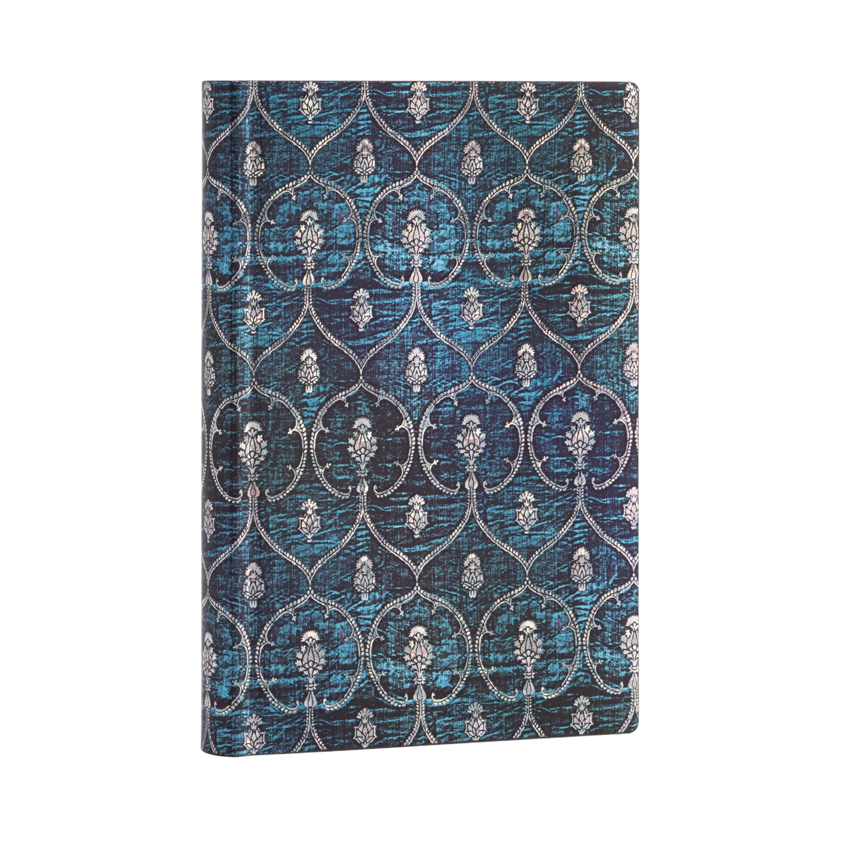 Paperblanks Blue Velvet Mini Softback Flexi Journal – Lined, 208 Pages – angled view