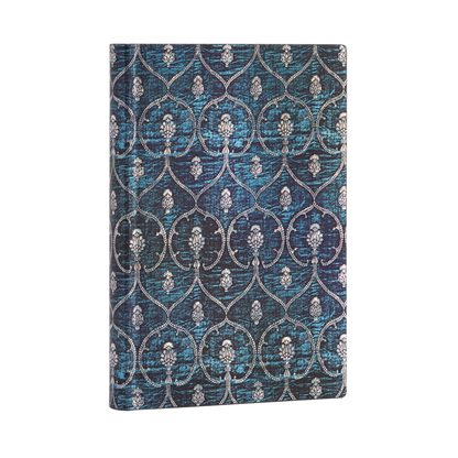 Paperblanks Blue Velvet Mini Softback Flexi Journal – Lined, 208 Pages – angled view