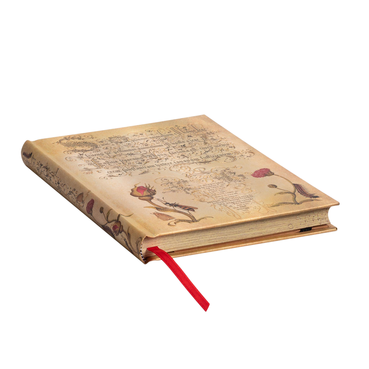 Paperblanks Flemish Rose Midi Hardback Journal – Lined, 144 Pages – page edge