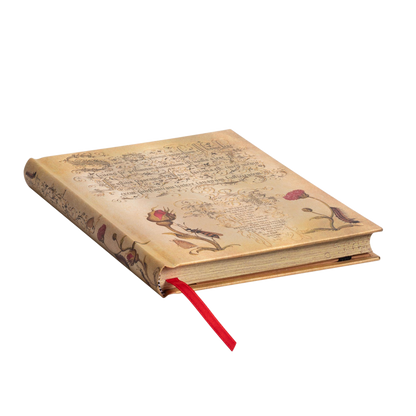 Paperblanks Flemish Rose Midi Hardback Journal – Lined, 144 Pages – page edge
