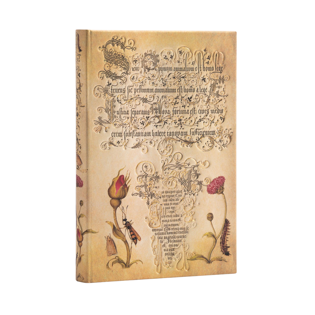 Paperblanks Flemish Rose Mini Hardback Journal – Lined, 176 Pages – angled view