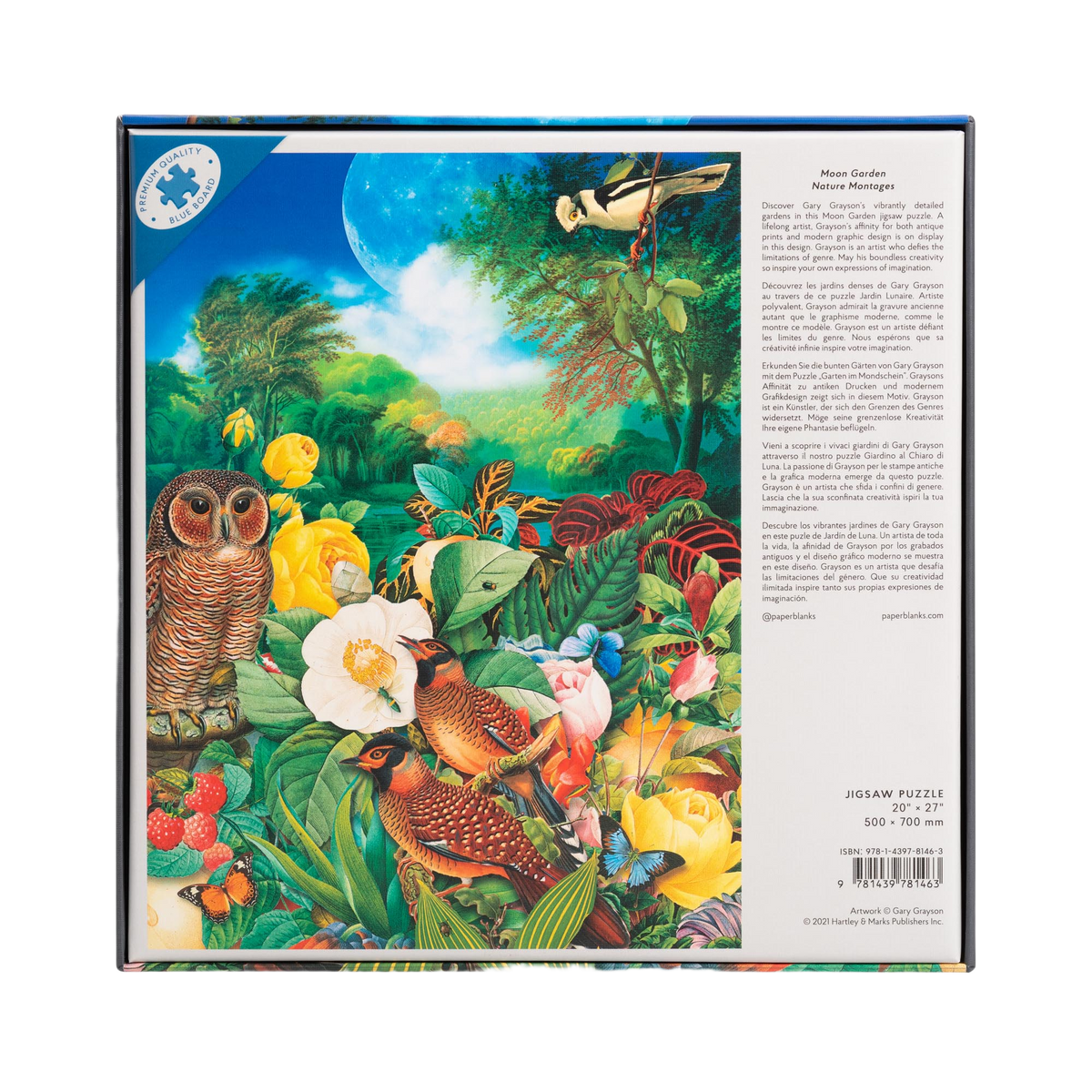 Paperblanks Moon Garden 1000-Piece Jigsaw Puzzle – back view
