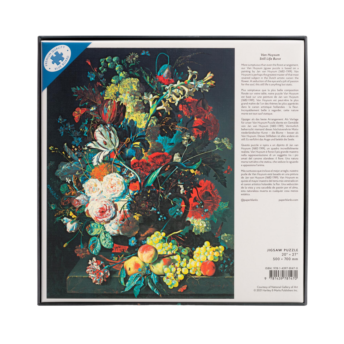 Paperblanks Van Huysum 1000-Piece Jigsaw Puzzle – back view