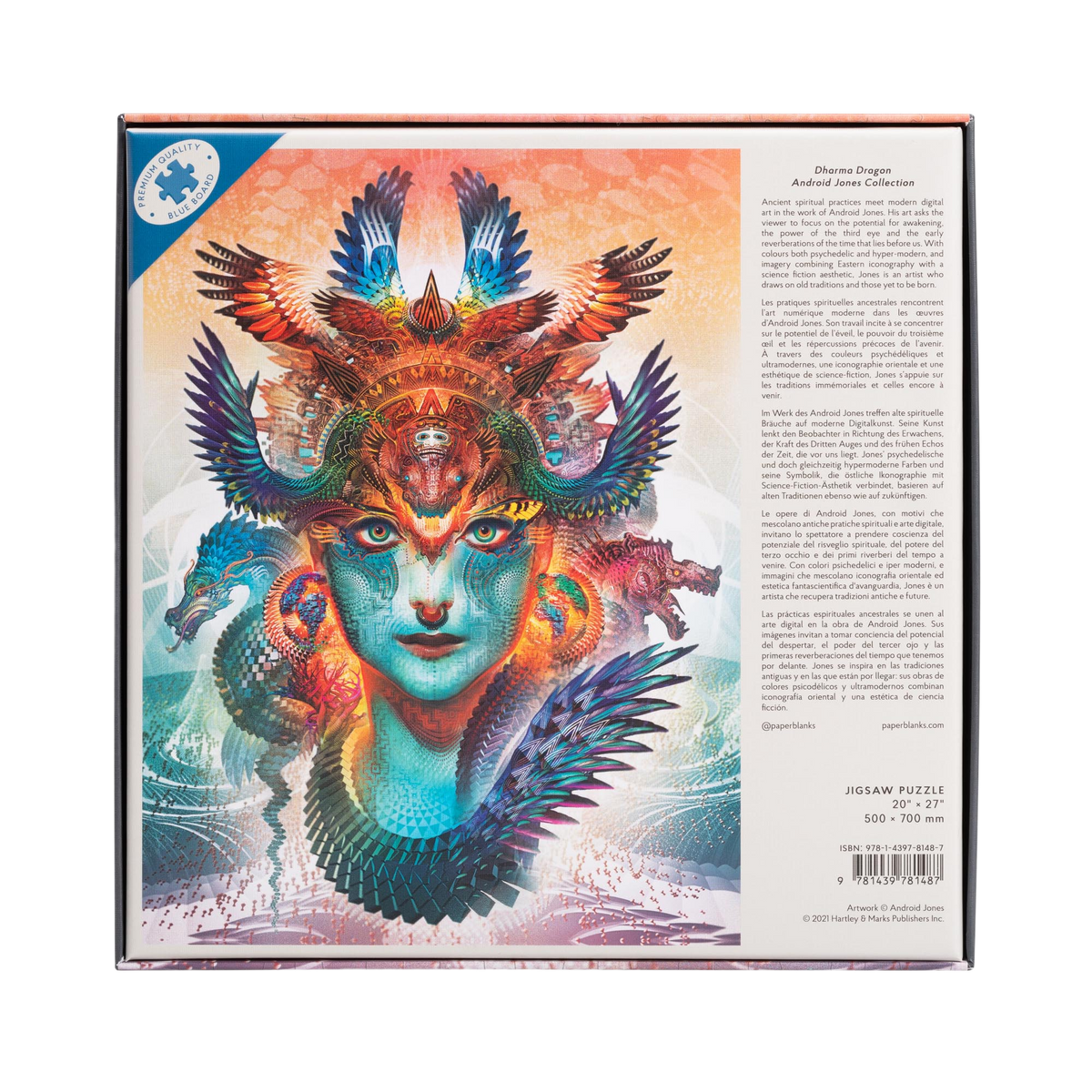 Paperblanks Dharma Dragon 1000-Piece Jigsaw Puzzle – back view