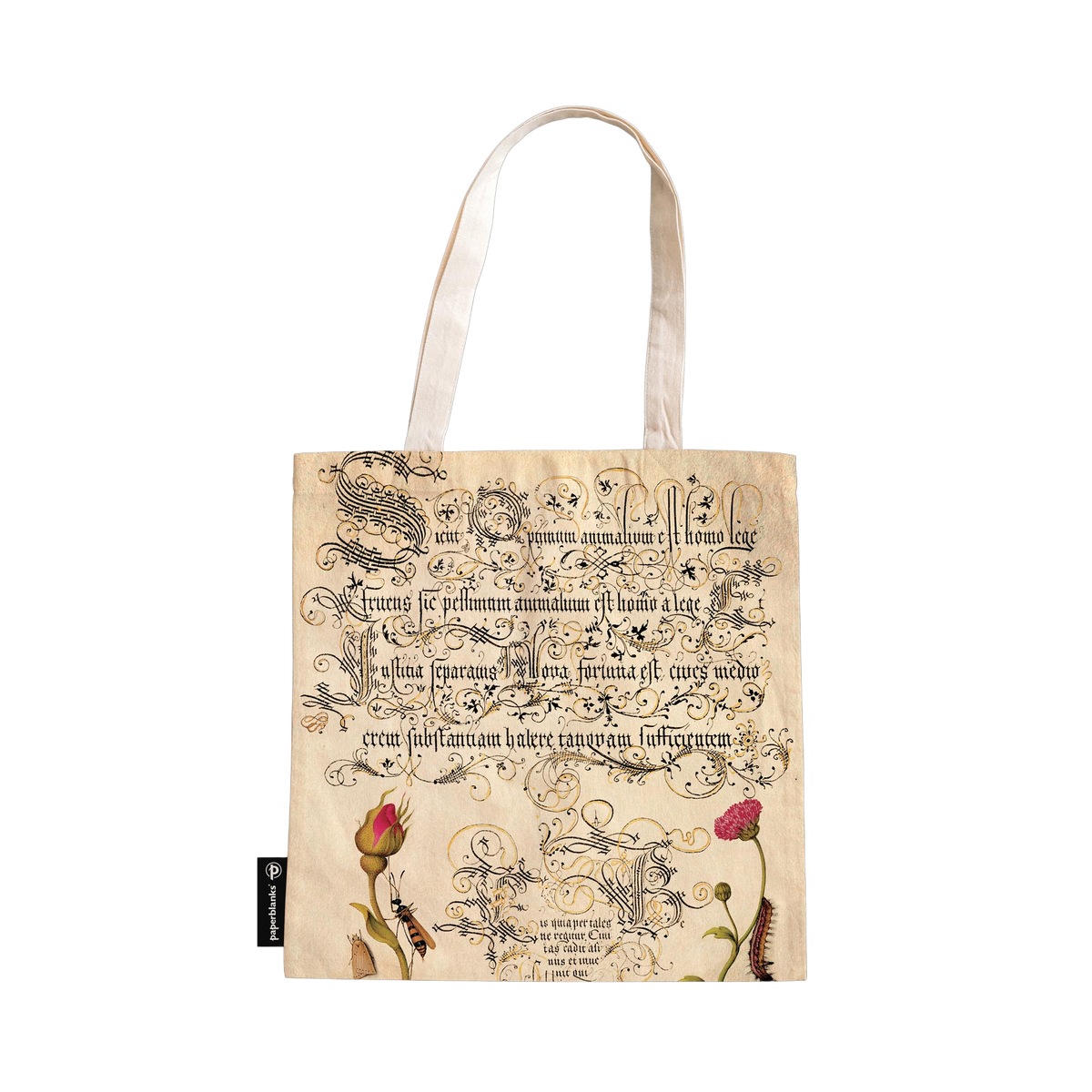 Paperblanks Flemish Rose Cotton Tote Bag – front view