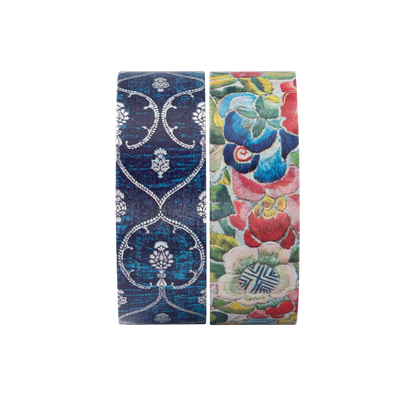 Paperblanks Blue Velvet/Pear Garden Washi Tape – Pack of 2 – angled view