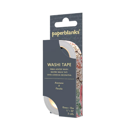 Paperblanks Anemone/Floralia Washi Tape – Pack of 2 – packaging