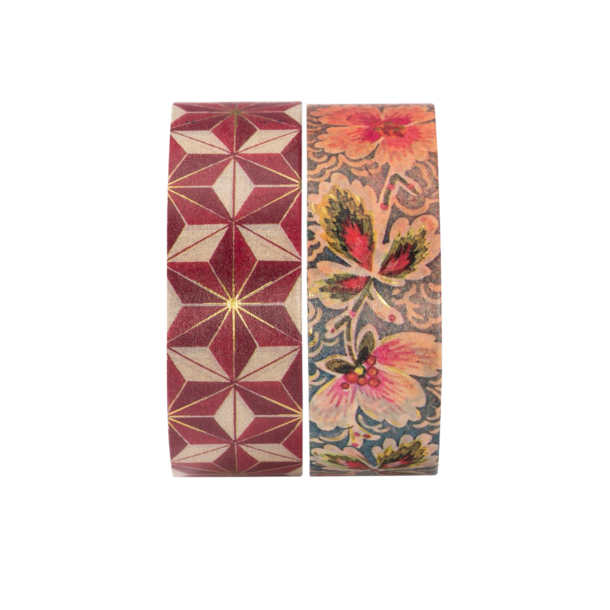 Paperblanks Hishi/Filigree Floral Ivory Washi Tape – Pack of 2 – angled view