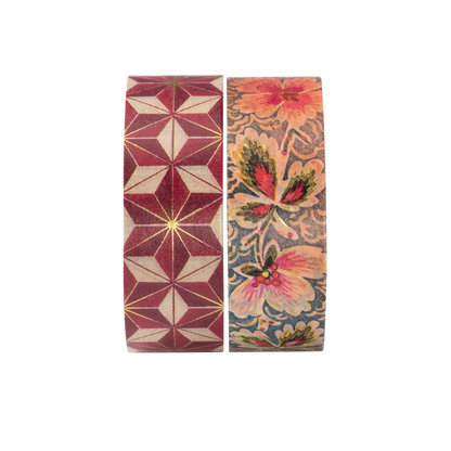 Paperblanks Hishi/Filigree Floral Ivory Washi Tape – Pack of 2 – angled view