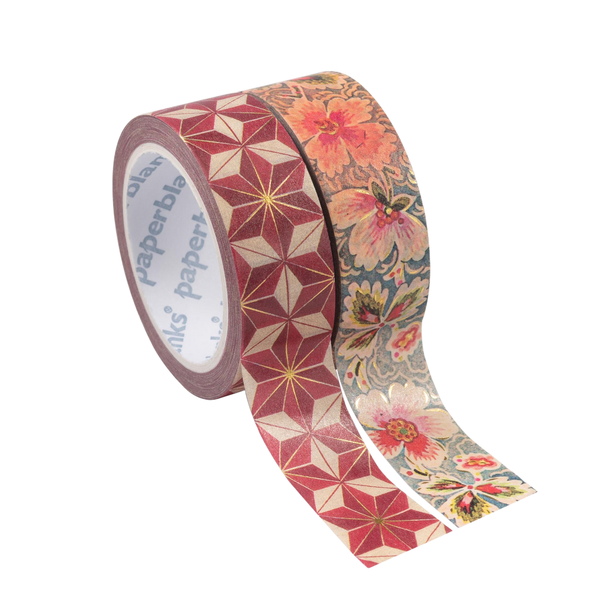Paperblanks Hishi/Filigree Floral Ivory Washi Tape – Pack of 2 – front view
