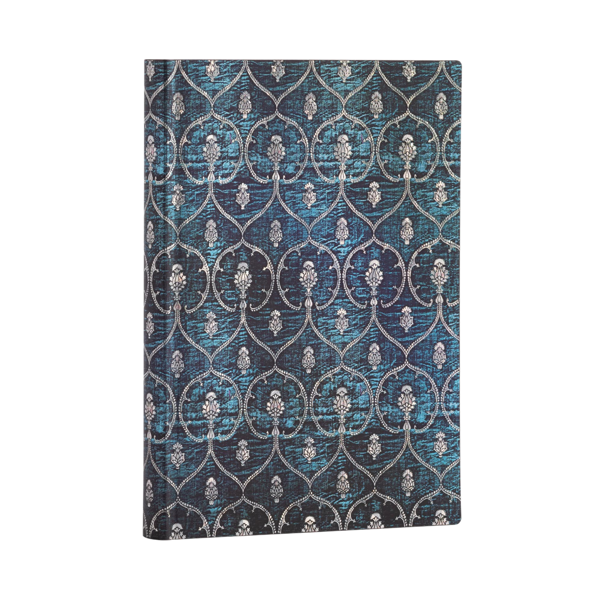 Paperblanks Blue Velvet Midi Softback Flexi Journal – Plain, 176 Pages – angled view