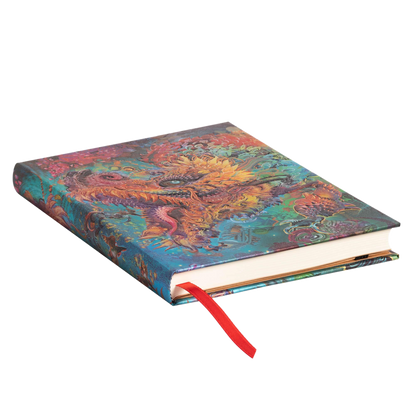 Paperblanks Humming Dragon Midi Hardback Journal – Plain, 144 Pages – page edge
