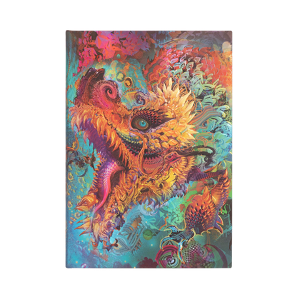 Paperblanks Humming Dragon Midi Hardback Journal – Plain, 144 Pages – front cover