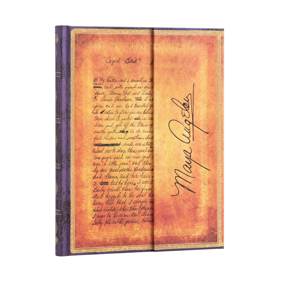 Paperblanks Angelou, I Know Why the Caged Bird Sings Ultra Hardback Journal – Lined, 144 Pages – angled view