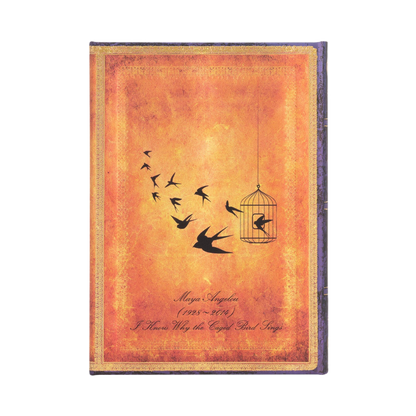 Paperblanks Angelou, I Know Why the Caged Bird Sings Midi Hardback Journal – Lined, 144 Pages – back cover