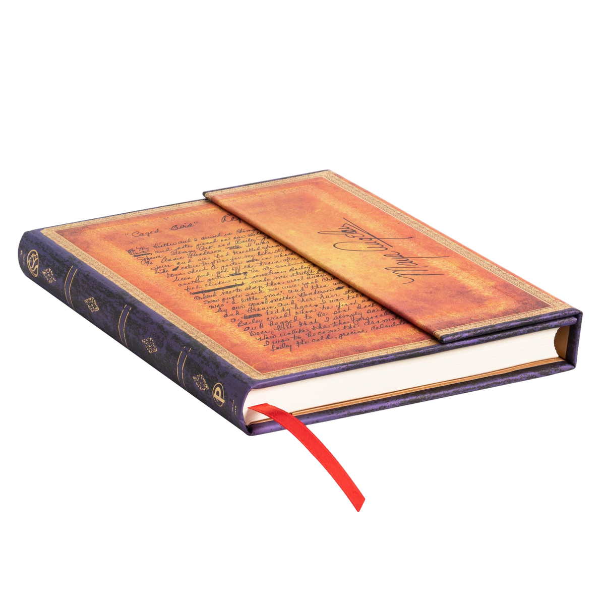 Paperblanks Angelou, I Know Why the Caged Bird Sings Midi Hardback Journal – Lined, 144 Pages – page edge