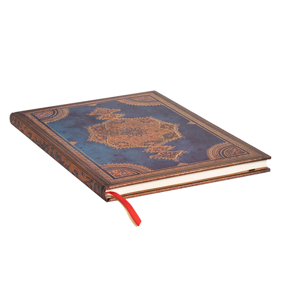 Paperblanks Safavid Indigo Grande Hardback Journal – Plain, 128 Pages – page edge