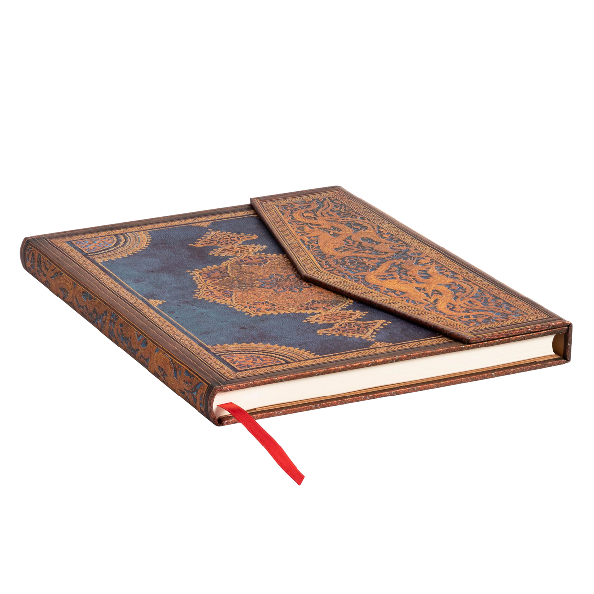 Paperblanks Safavid Indigo Ultra Hardback Journal – Lined, 144 Pages – page edge