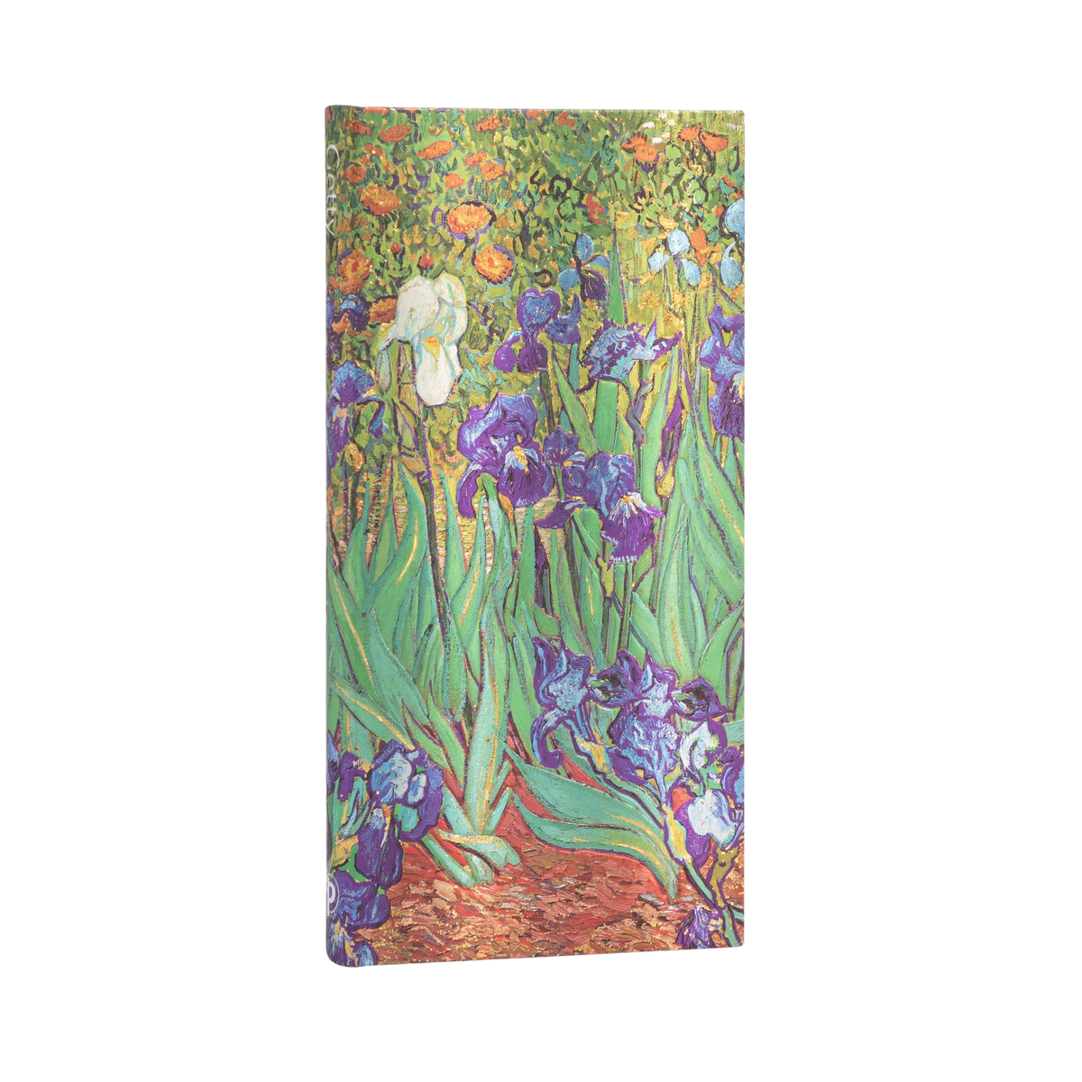 Paperblanks Van Gogh’s Irises Slim Hardback Journal – Lined, 176 Pages – angled view