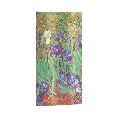 Paperblanks Van Gogh’s Irises Slim Hardback Journal – Lined, 176 Pages – angled view