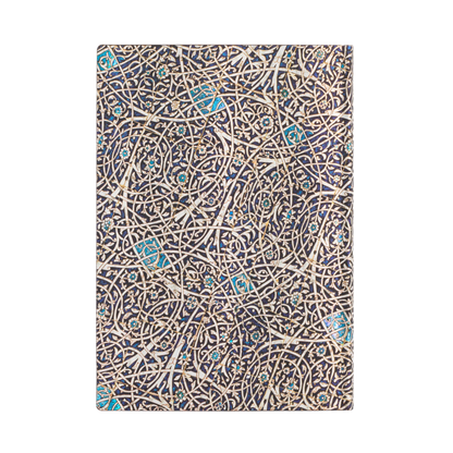 Paperblanks Granada Turquoise Midi Softback Flexi Journal – Plain, 176 Pages – back cover