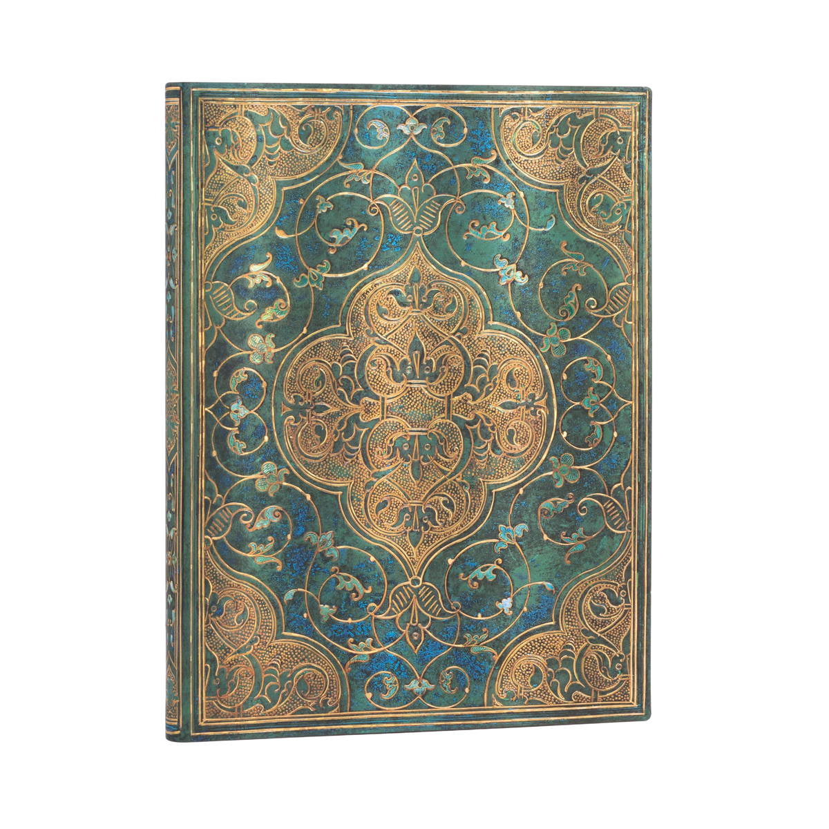 Paperblanks Turquoise Chronicles Ultra Softback Flexi Journal – Plain, 176 Pages – angled view