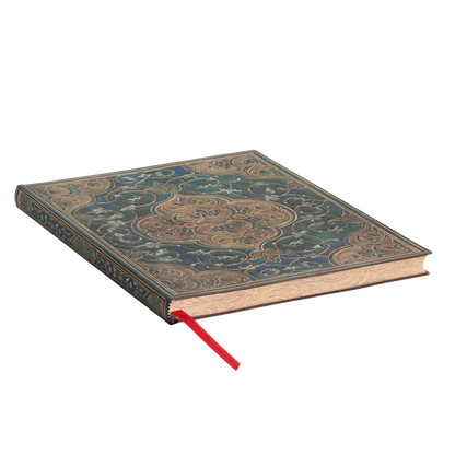 Paperblanks Turquoise Chronicles Ultra Softback Flexi Journal – Plain, 176 Pages – page edge