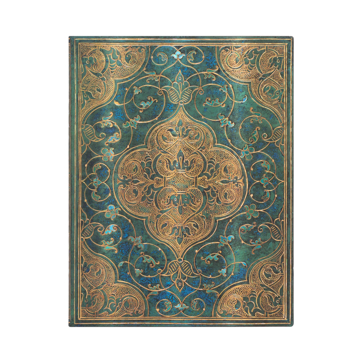 Paperblanks Turquoise Chronicles Ultra Softback Flexi Journal – Plain, 176 Pages – front cover