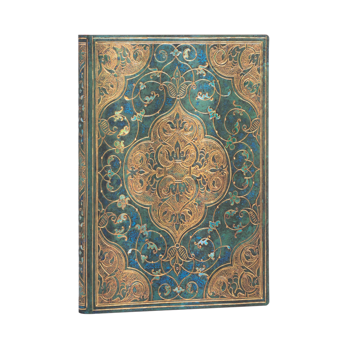 Paperblanks Turquoise Chronicles Midi Softback Flexi Journal – Lined, 176 Pages – angled view