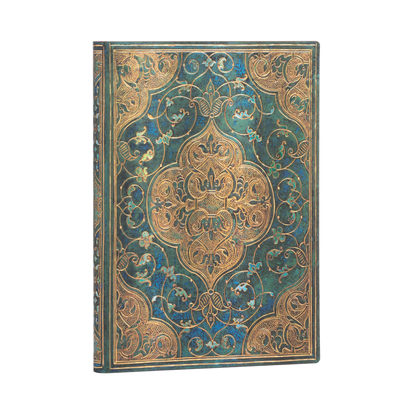 Paperblanks Turquoise Chronicles Midi Softback Flexi Journal – Lined, 176 Pages – angled view