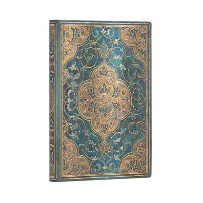 Paperblanks Turquoise Chronicles Mini Softback Flexi Journal – Lined, 208 Pages – angled view
