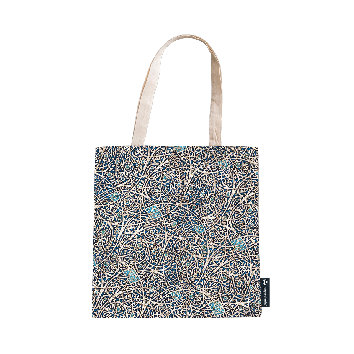 Paperblanks Granada Turquoise Cotton Tote Bag – back view