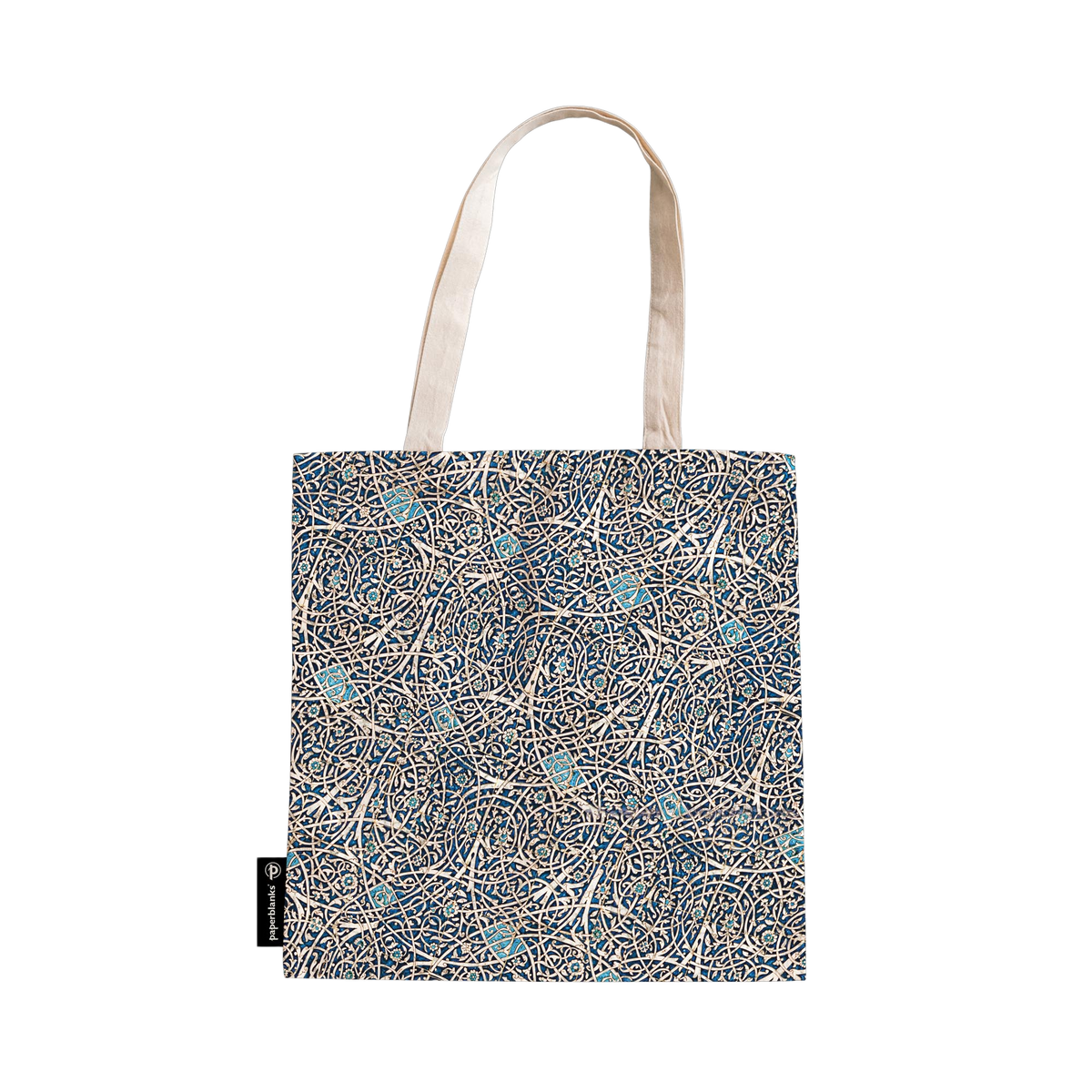 Paperblanks Granada Turquoise Cotton Tote Bag – front view