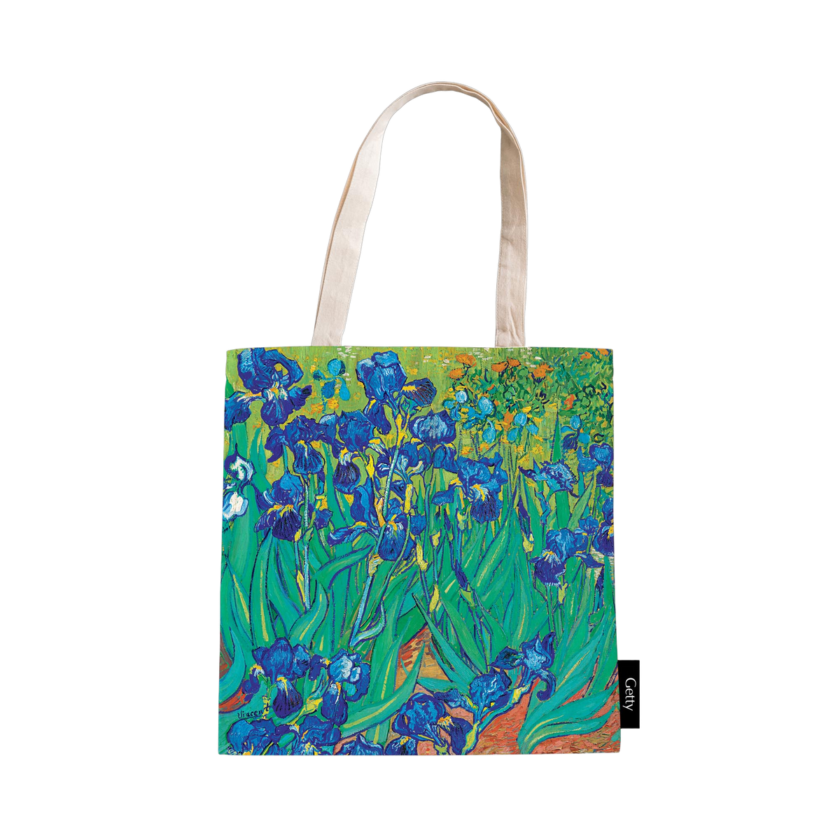 Paperblanks Van Gogh’s Irises Cotton Tote Bag – back view