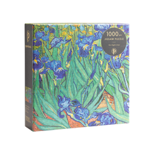 Paperblanks Van Gogh’s Irises 1000-Piece Jigsaw Puzzle – angled view