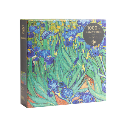 Paperblanks Van Gogh’s Irises 1000-Piece Jigsaw Puzzle – angled view