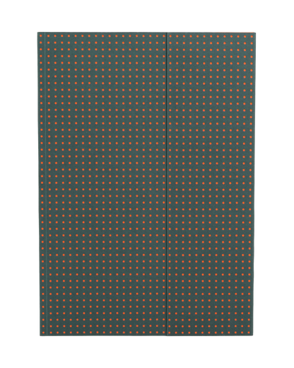 Paper-Oh Circulo Grey on Orange A4 Softback Notebook – Lined – front cover